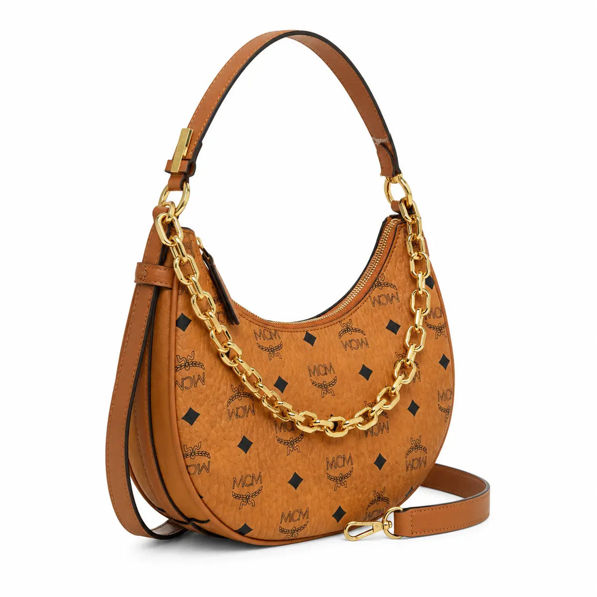 MCM Aren Crescent Bag