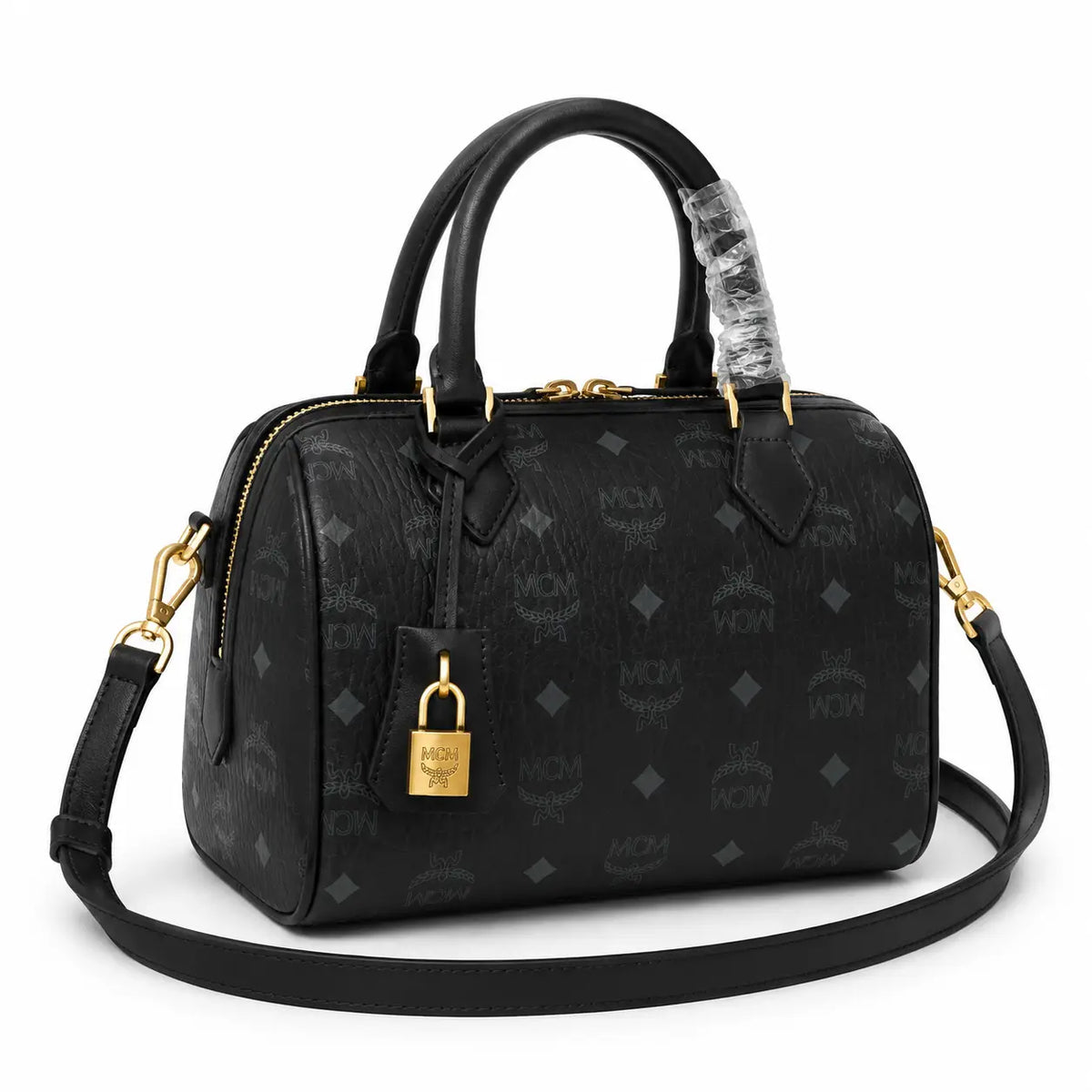 MCM Ella Visetos Boston Bag