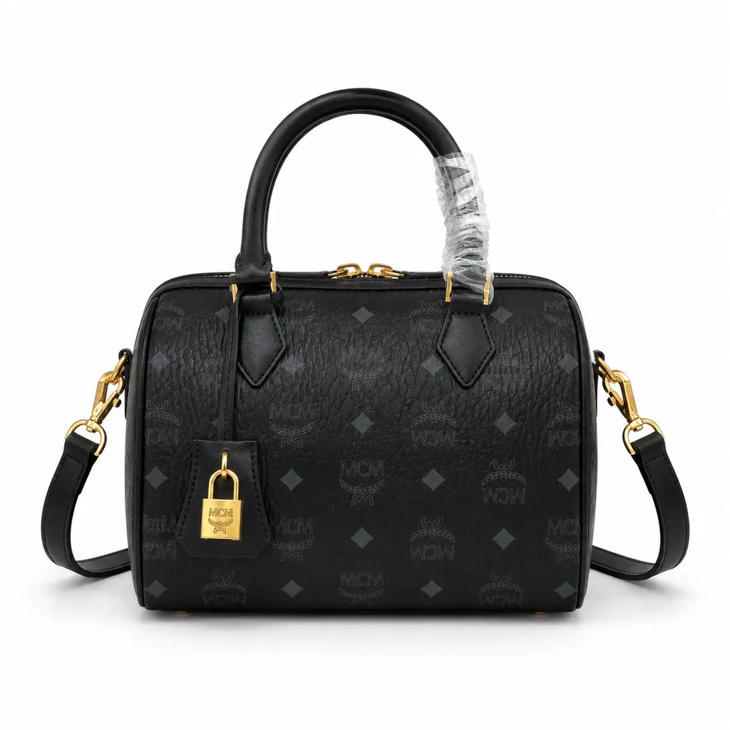 MCM Ella Visetos Boston Bag