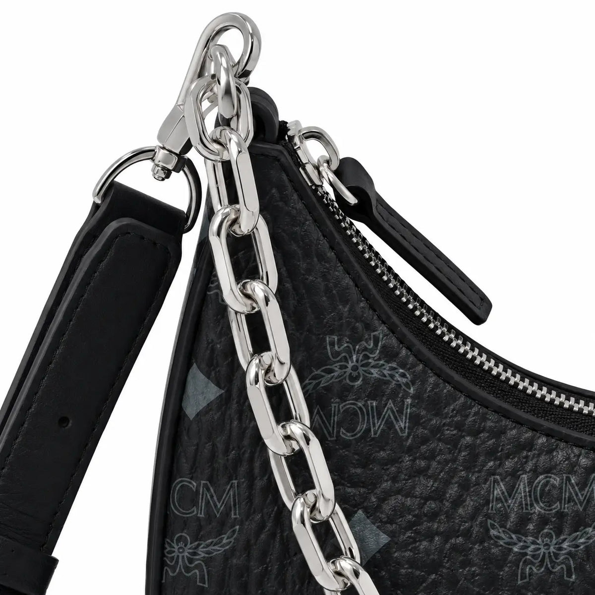 MCM Aren Series Crescent Shoulder Bag