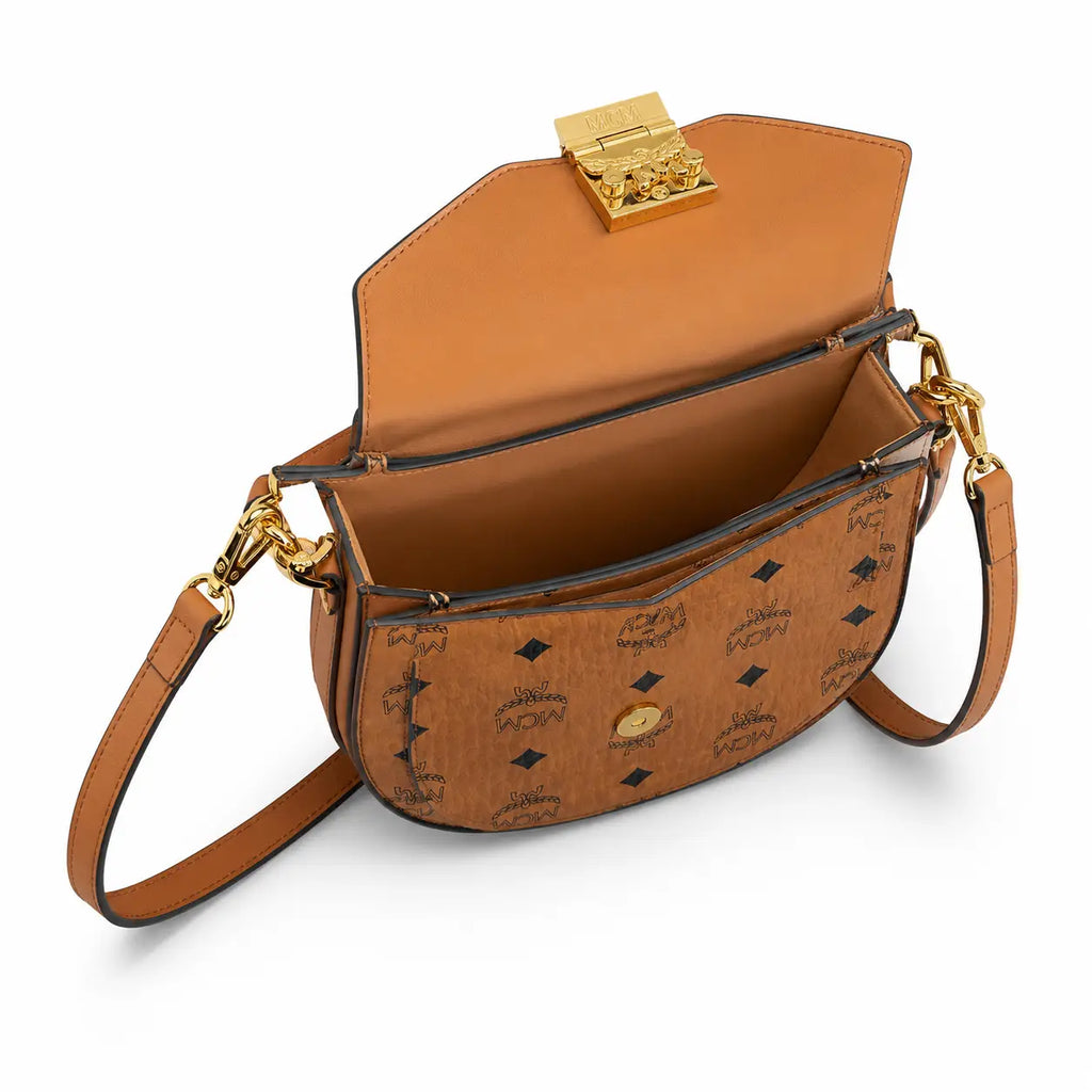 MCM Patricia Visetos Mini Saddle Bag