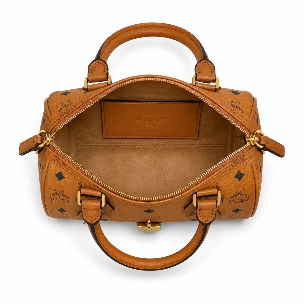 MCM Ella Visetos Series Mini Boston Bag