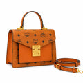 MCM Patricia Satchel Visetos Series — Small Accordion Bag
