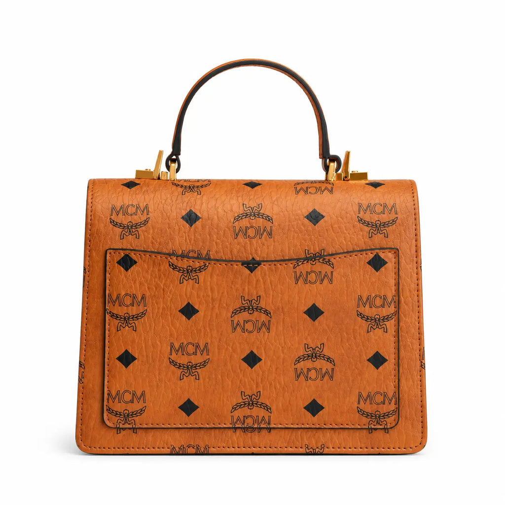 MCM Patricia Satchel Visetos Series — Small Accordion Bag