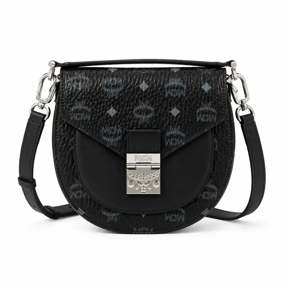 MCM Patricia Visetos Series Small Saddle Bag