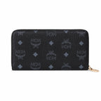 MCM Visetos Original Long Zip-Around Wallet – Black