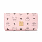 MCM Visetos Original Long Wallet - Pink