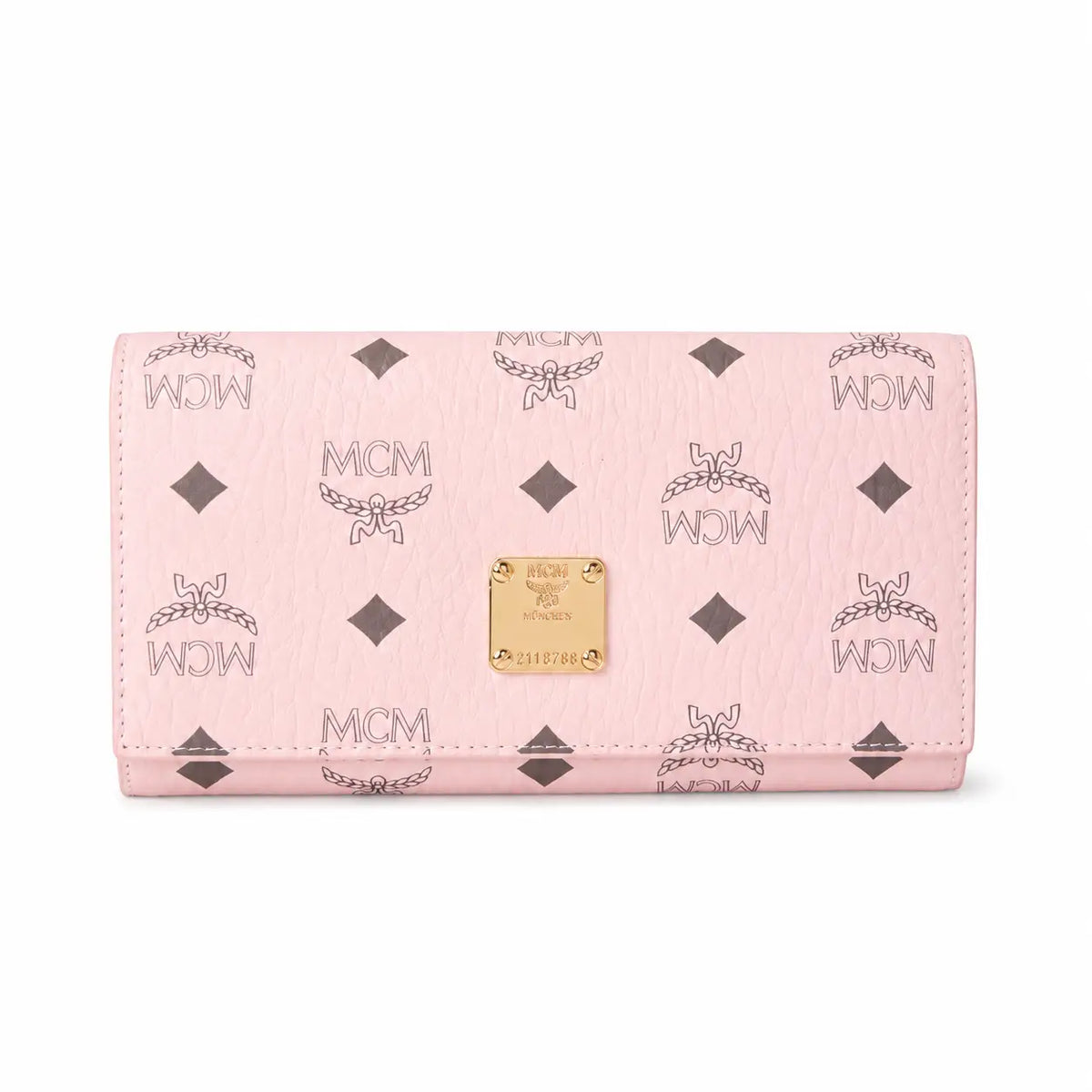 MCM Visetos Original Long Wallet - Pink