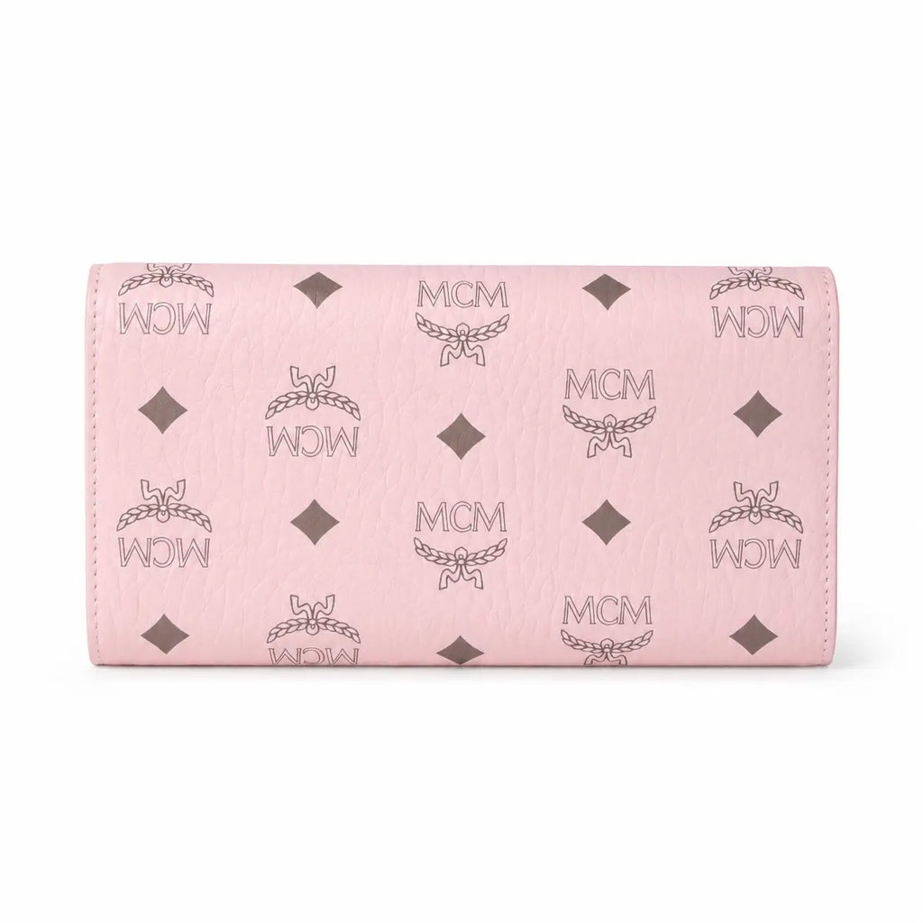 MCM Visetos Original Long Wallet - Pink