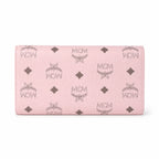 MCM Visetos Original Long Wallet - Pink