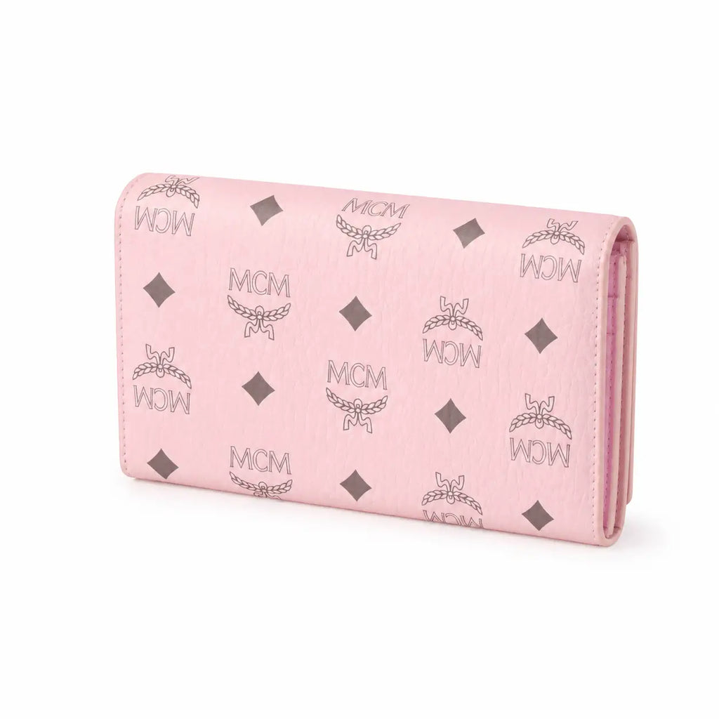 MCM Visetos Original Long Wallet - Pink