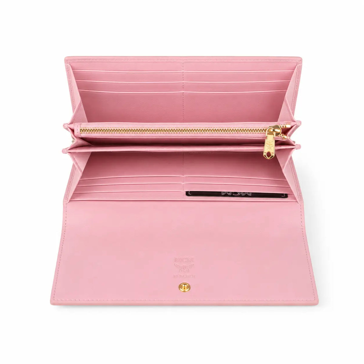 MCM Visetos Original Long Wallet - Pink