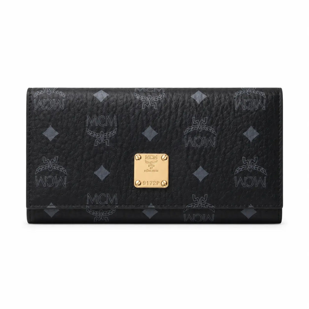 MCM Visetos Original Long Wallet – Black
