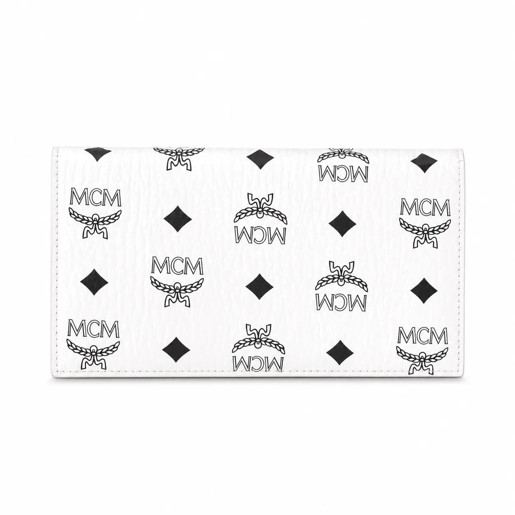 MCM Visetos Original Long Wallet – White