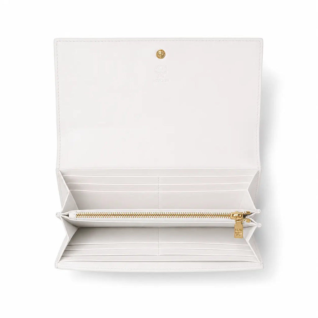 MCM Visetos Original Long Wallet – White