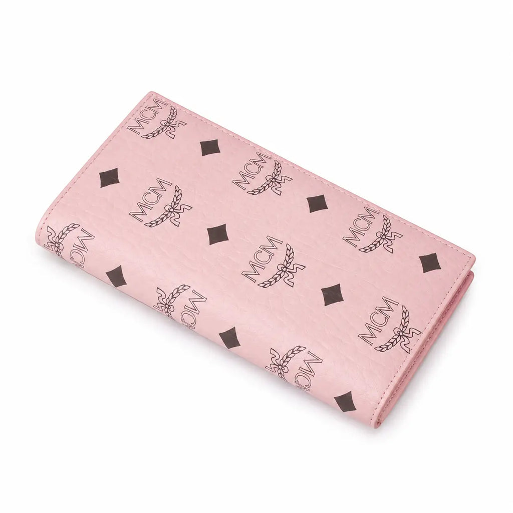 MCM Visetos Original Long Wallet - Pink