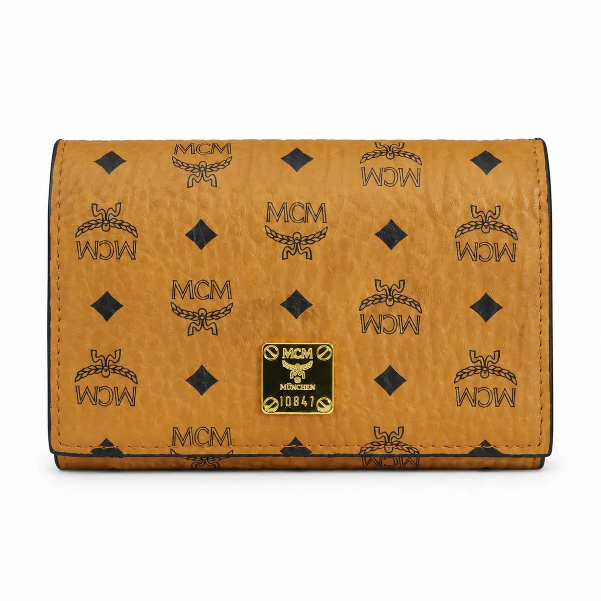 MCM Visetos Original Trifold Wallet – Cognac