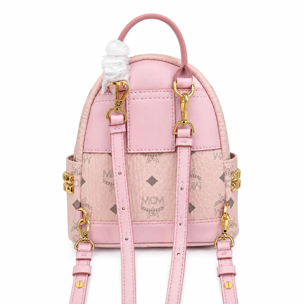MCM Stark Series Ultra-Mini Backpack (Peach Pink)