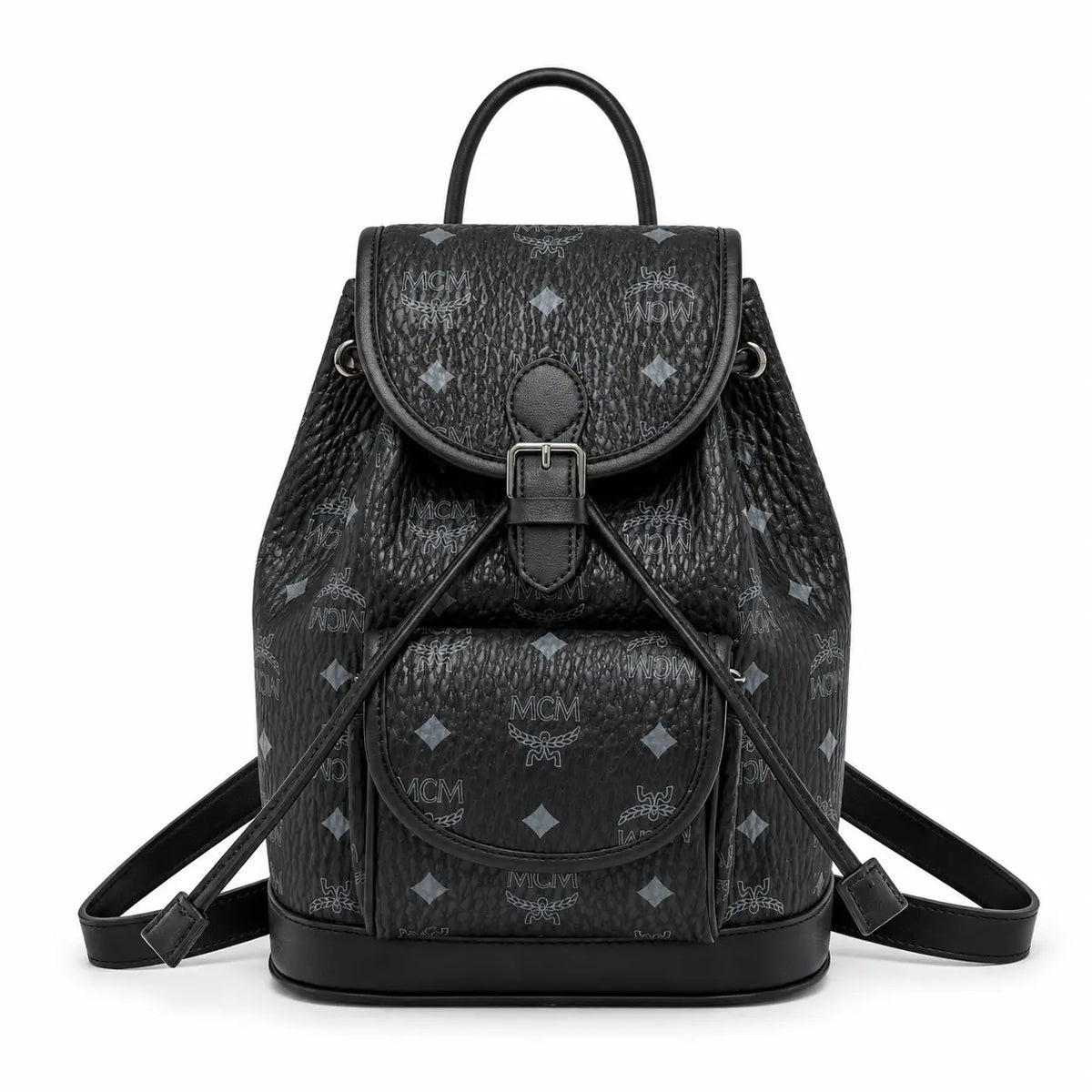 MCM Aren Visetos Series Mini Backpack (Black)