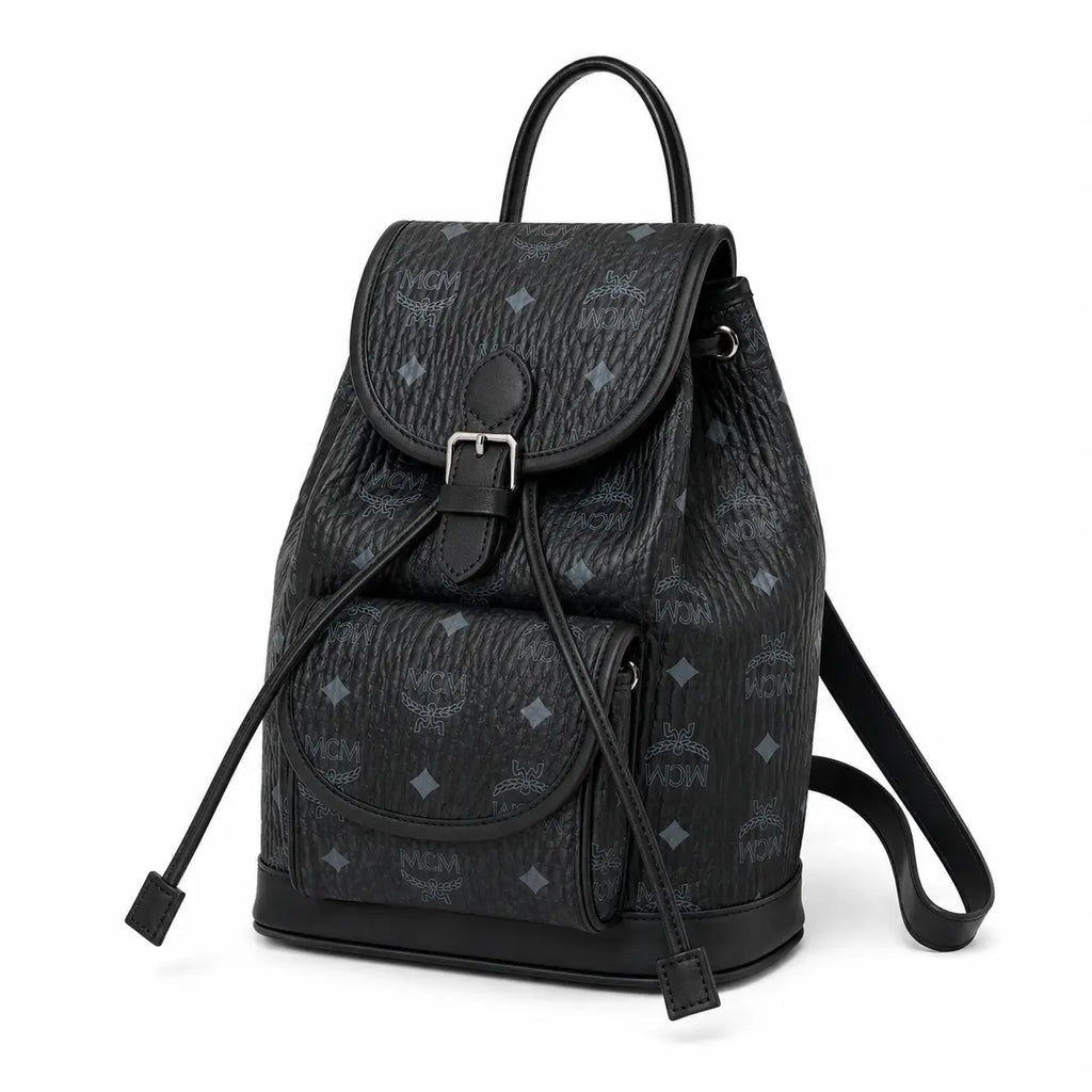 MCM Aren Visetos Series Mini Backpack (Black)
