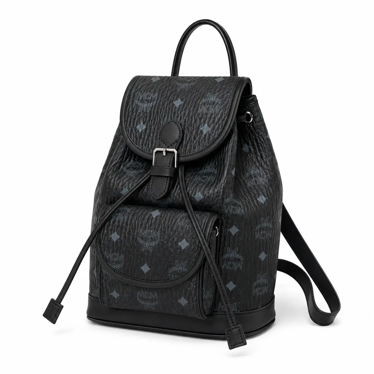 MCM Aren Visetos Series Mini Backpack (Black)