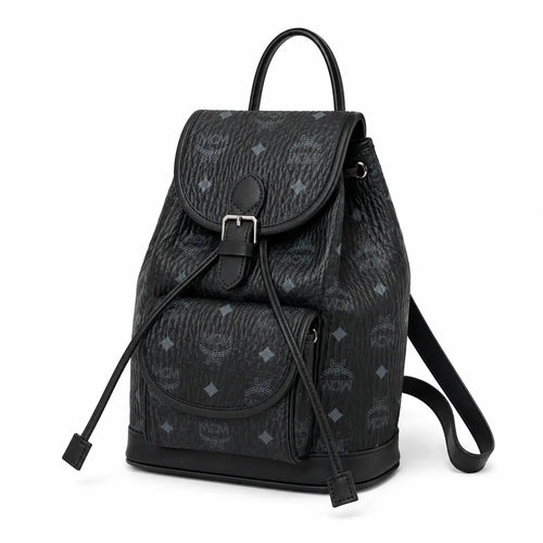 MCM Aren Visetos Series Mini Backpack (Black)