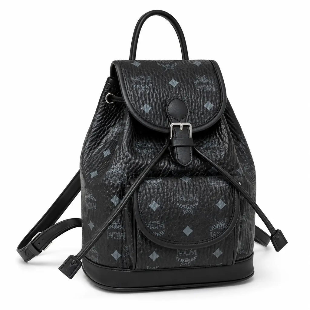 MCM Aren Visetos Series Mini Backpack (Black)