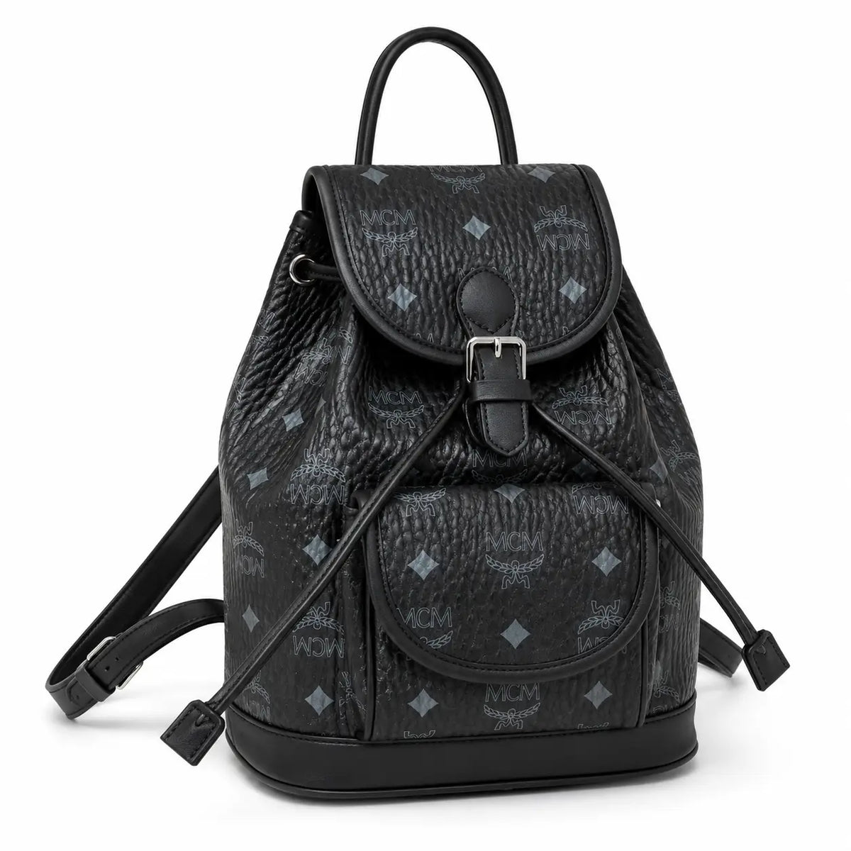 MCM Aren Visetos Series Mini Backpack (Black)