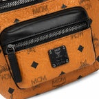 MCM Classic Monogram Waist Bag (Cognac)