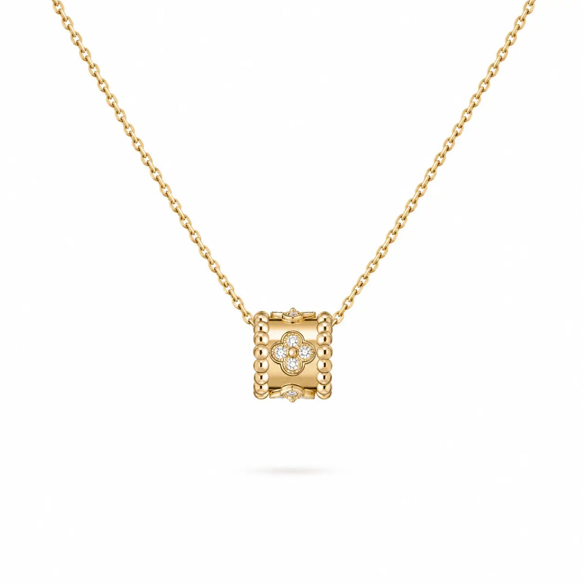 Van Cleef & Arpels Perlée collection clover motif pendant