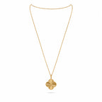 Van Cleef & Arpels Alhambra long necklace, guilloché motif, single motif