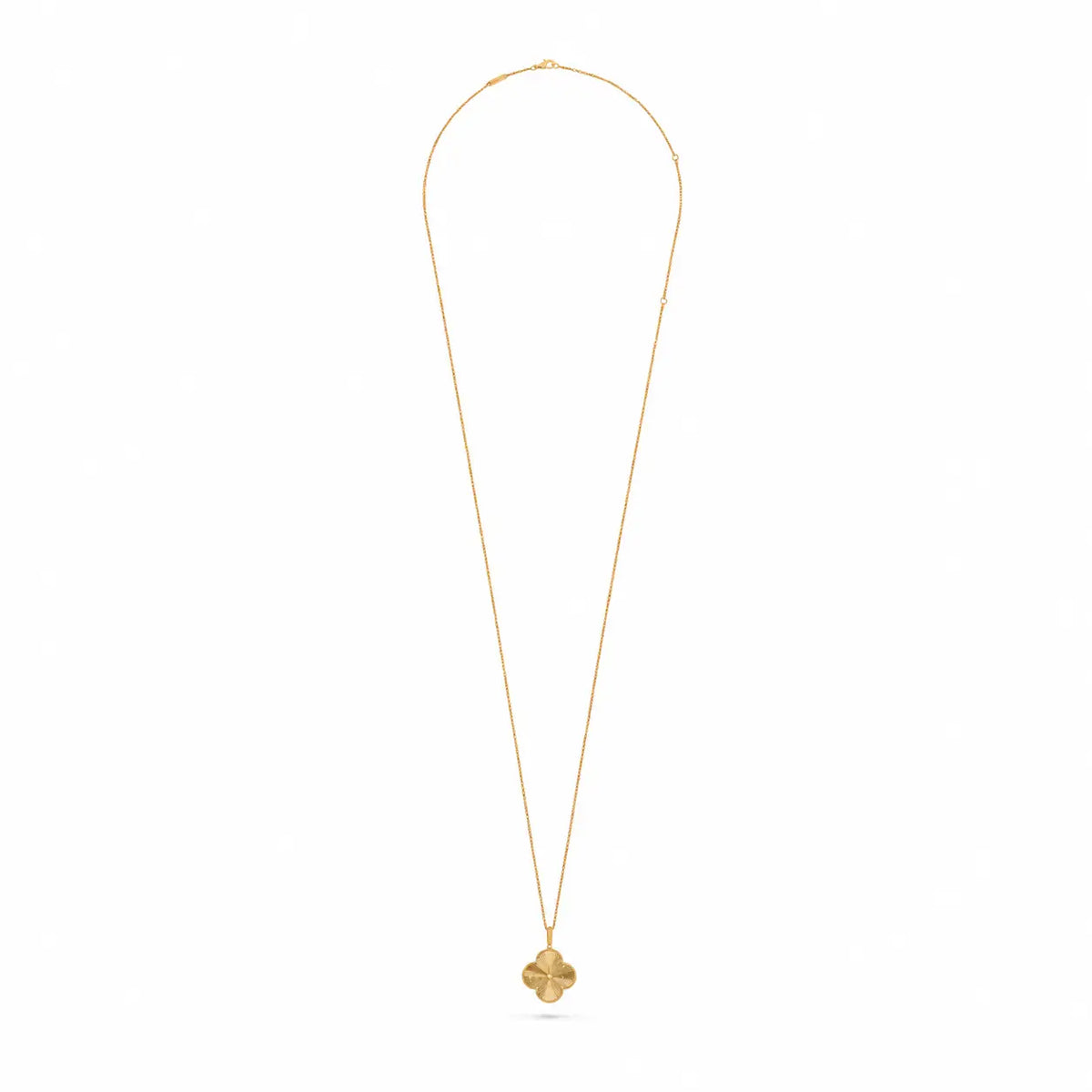 Van Cleef & Arpels Alhambra long necklace, guilloché motif, single motif