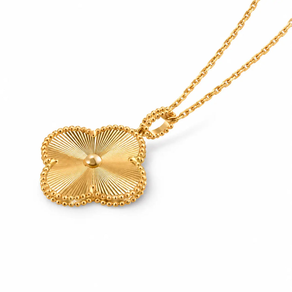 Van Cleef & Arpels Alhambra long necklace, guilloché motif, single motif