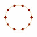 Van Cleef & Arpels Vintage Alhambra 10-motif necklace in carnelian