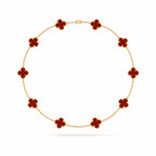 Van Cleef & Arpels Vintage Alhambra 10-motif necklace in carnelian