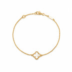 Van Cleef & Arpels Sweet Alhambra collection single-flower four-leaf clover bracelet,