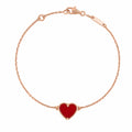 Van Cleef & Arpels Sweet Alhambra heart bracelet in carnelian