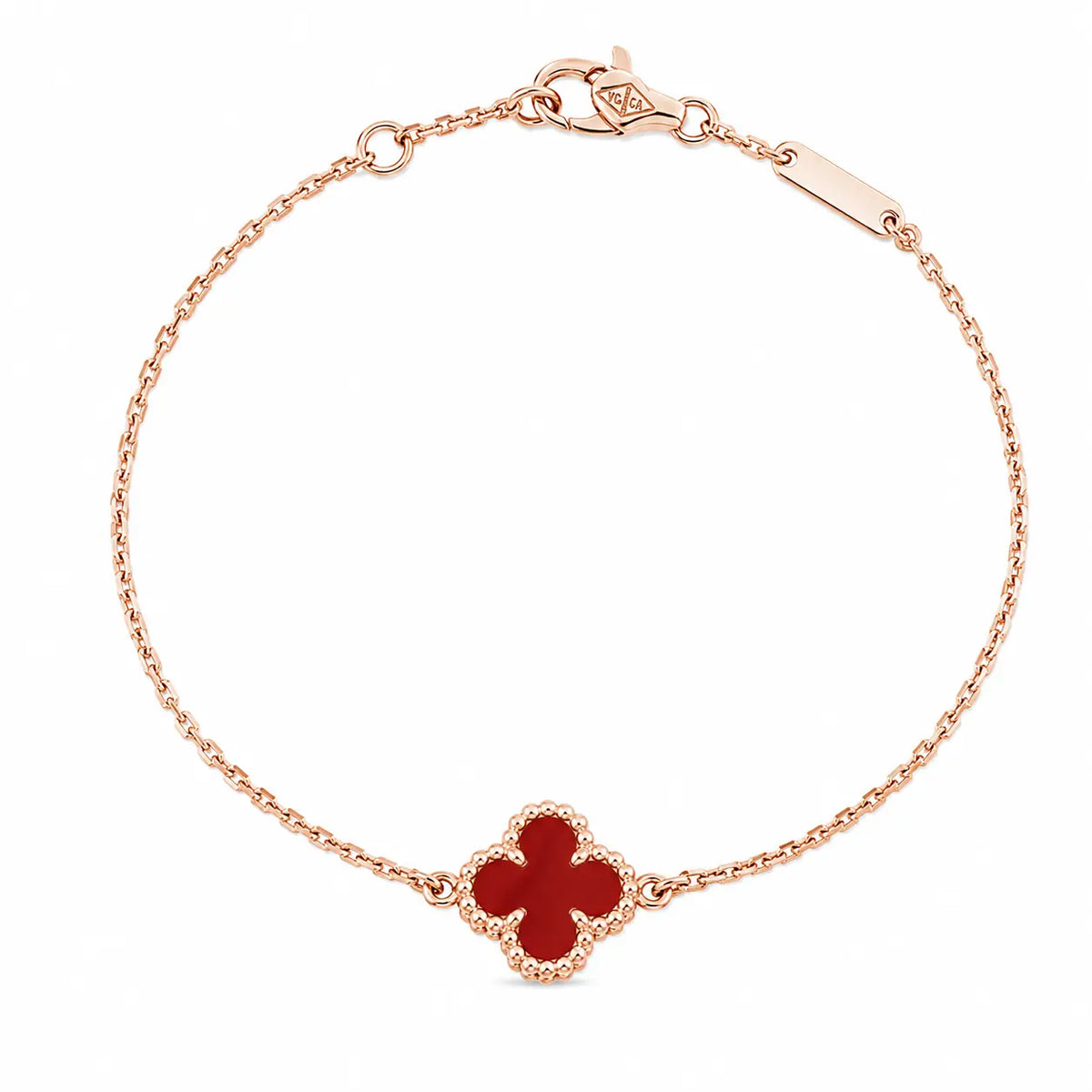 Van Cleef & Arpels Sweet Alhambra carnelian bracelet