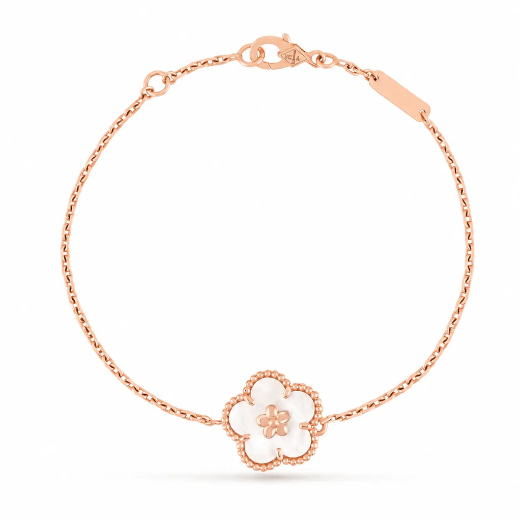 Van Cleef & Arpels Lucky Spring Mother-of-Pearl Plum Blossom Bracelet
