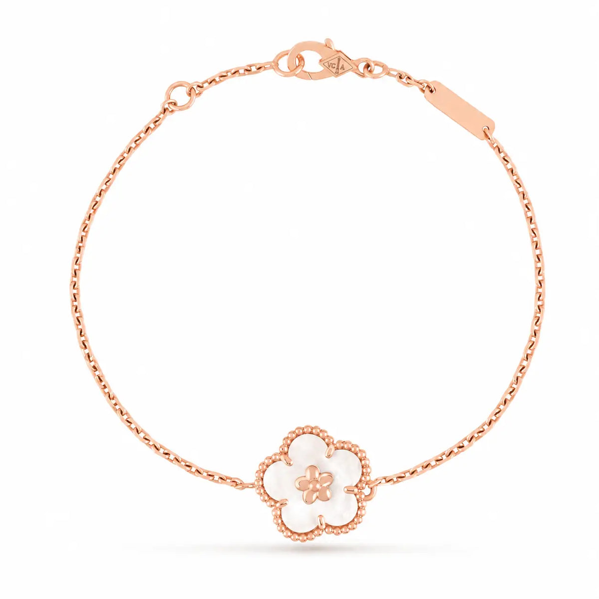 Van Cleef & Arpels Lucky Spring Mother-of-Pearl Plum Blossom Bracelet