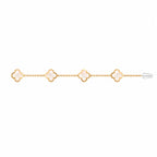 Van Cleef & Arpels Vintage Alhambra 4-motif bracelet in white mother-of-pearl