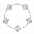 Van Cleef & Arpels Vintage Alhambra 5-motif bracelet with guilloché finish