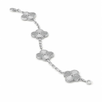 Van Cleef & Arpels Vintage Alhambra 5-motif bracelet with guilloché finish