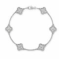 Van Cleef & Arpels Sweet Alhambra bracelet with six pavé-diamond motifs