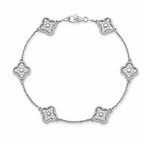Van Cleef & Arpels Sweet Alhambra bracelet with six pavé-diamond motifs