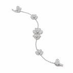 Van Cleef & Arpels Frivole collection full diamond five-petal bracelet,