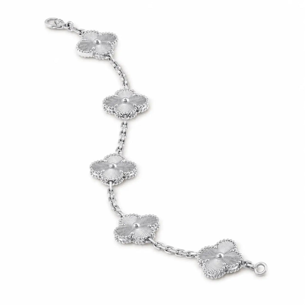 Van Cleef & Arpels Vintage Alhambra guilloché 5-motif bracelet