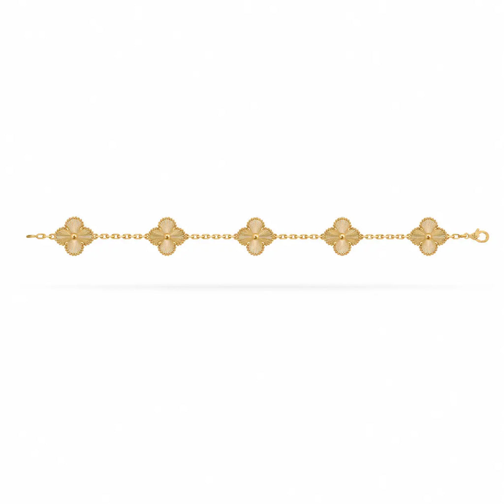 Van Cleef & Arpels Vintage Alhambra guilloché 5-motif bracelet