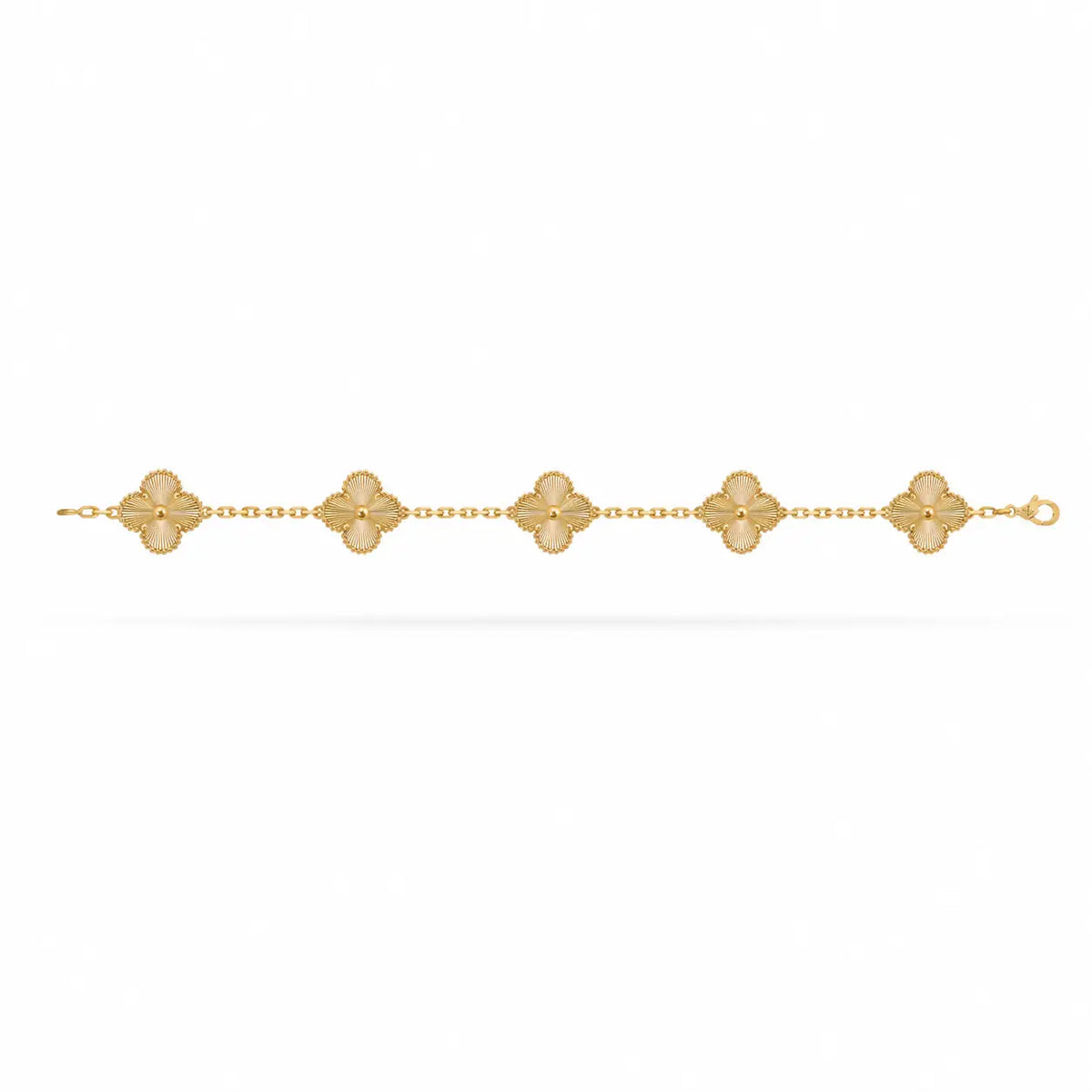 Van Cleef & Arpels Vintage Alhambra guilloché 5-motif bracelet