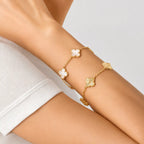 Van Cleef & Arpels Vintage Alhambra guilloché 5-motif bracelet